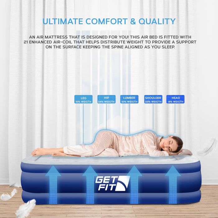 airbed|single|navywhite